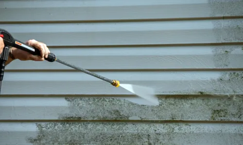 Photo of a powerwashing