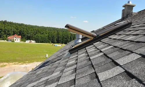 Photo of a tiled roof